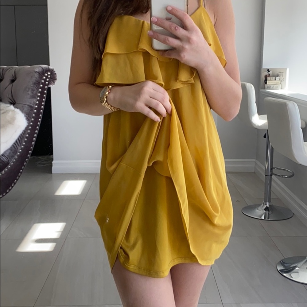 Yellow Ruffle Dress - Picture 3 of 6